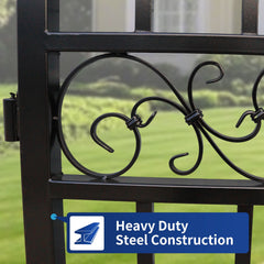 14x8 ft Steel Dual Swing Driveway Gate