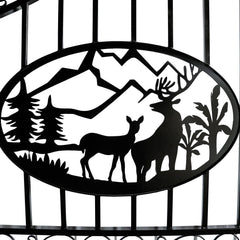 14x8 ft Steel Dual Swing Driveway Gate